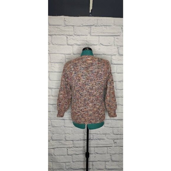 ROOTS Womens Pullover Sweater Multicolor Wool Blend Space Dye Long Sleeve Knit S - Picture 2 of 8